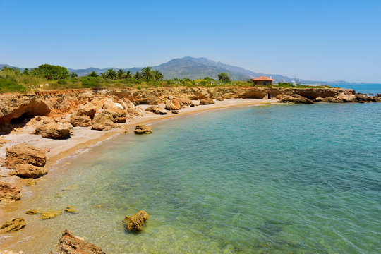 cliffy cave in Vinaros, Spain