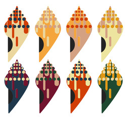 Vector illustration of Scallop seashell.  Illustrations suitable for summer trips on the sea or for dishes made from sea food