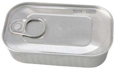 boîte de sardines, fond blanc