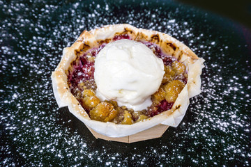 delicious ice cream in bowl