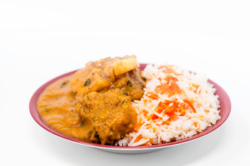 Handmade Indian curry chicken rice