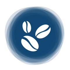 Abstract round button - coffee beans