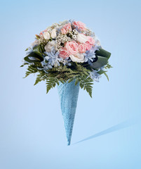 Blue ice cream bouquet