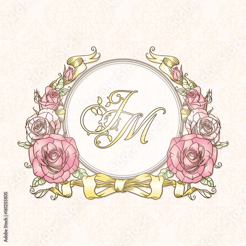 Elegant Fl Monogram Design Template For One Or Two Letters Elegant Fl Monogram Design Template For One Or Two Letters Wedding Business Sign Ideny Restaurant Boutique Hotel