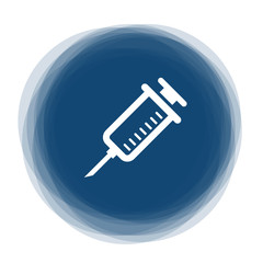 Abstract round button - syringe