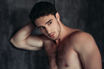 Obraz premium Handsome man on grey background