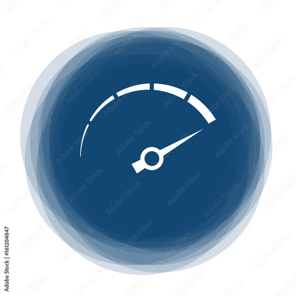 Sticker abstract round button - speedometer