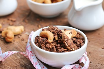 healthy granola with cashew