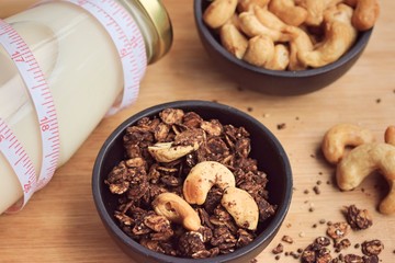 healthy granola with cashew