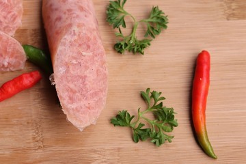 pork sausage with chilli