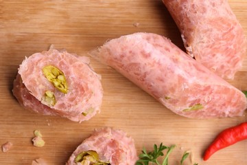 pork sausage with chilli