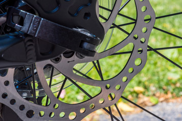 Closeup of bike gears