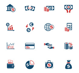 business finance icon set