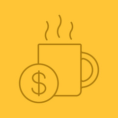 Buy cup of tea color linear icon