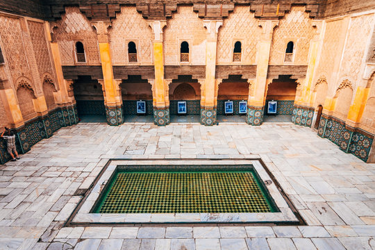 ben youssef medersa at marrakech, morocco