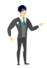 Obraz premium Furious groom screaming vector illustration.
