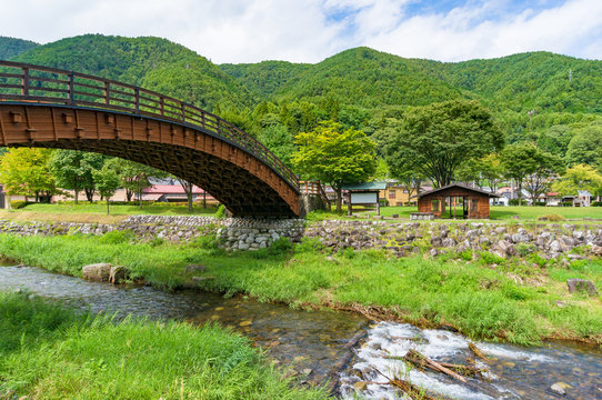 Narai-juku historic Big Bridge landmark
