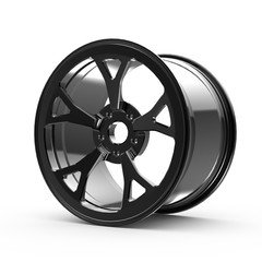 Obraz premium 3D model aluminium car wheel