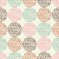 Polka dot seamless pattern. Vector illustration. Textile rapport.
