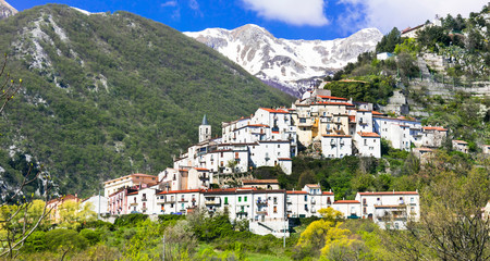 Charming small mountain villages in Abruzzo, Italy