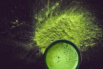 Matcha green tea - obrazy, fototapety, plakaty