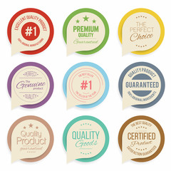 Obraz premium Badges and labels collection. Quality, assurance marks