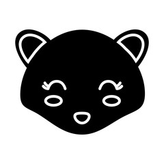 kawaii porcupine animal icon over white background vector illustration