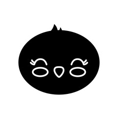 kawaii chicken animal icon over white background vector illustration