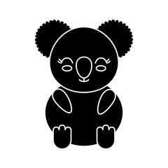 kawaii koala animal icon over white background vector illustration