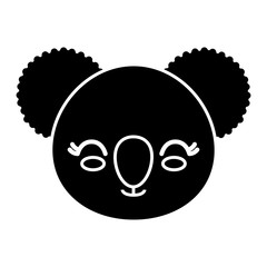 kawaii koala animal icon over white background vector illustration