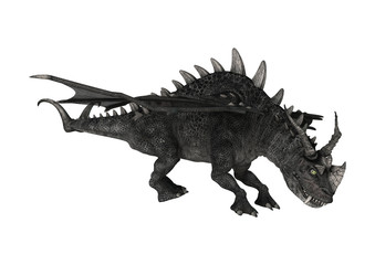 Fototapeta premium 3D Rendering Fantasy Dragon on White