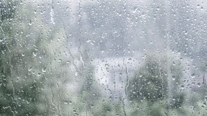 Rain drops on window. The beautiful texture.