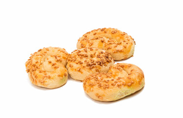 Baked pastry in sesame isolated