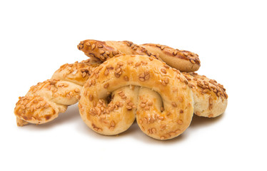 Baked pastry in sesame isolated