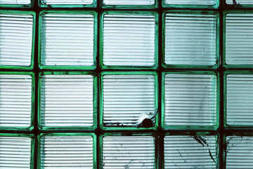 Green glass wall