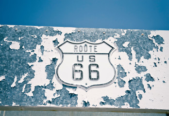 Route 66 sign, Amboy, California, USA