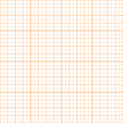 Vector orange inch graph paper seamless pattern - 161242658