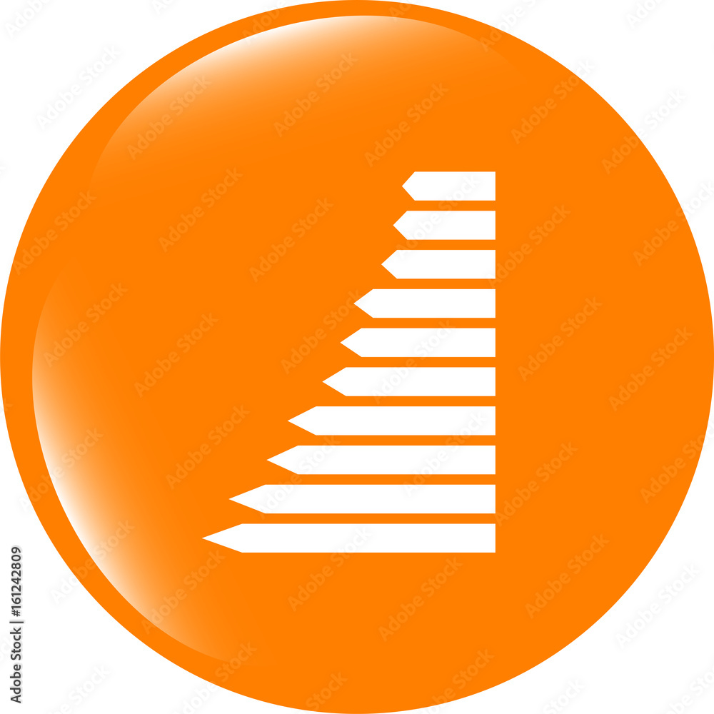 Poster graph web button icon isolated . flat sign isolated on white