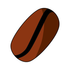 Coffee bean cartoon vector illustration arroma icon