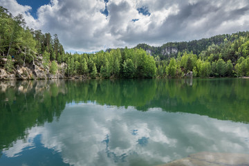 Emerald lake in Adrspach - Teplice rocks