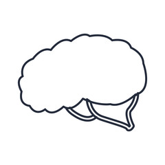 human brain organ creative idea think vector illustration