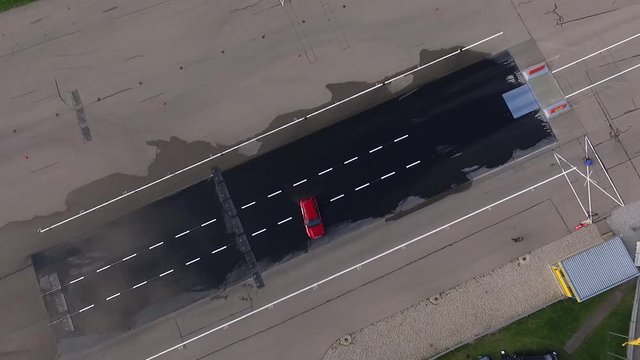 Auto Schleudertest Schleuderplatte von oben