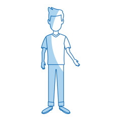 standing man character male people cartoon vector illustration