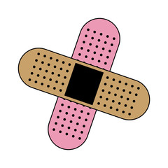 medical plaster icon bandaid element first aid kit vector illustration