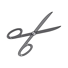 medical equipment scissors instrument icon vector illustration