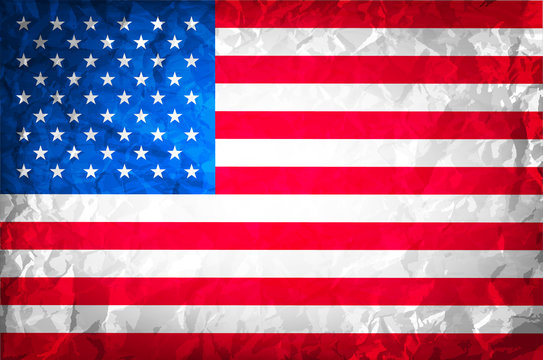 American grunge flag. grunge for a background of a poster. vector usa Independence Day