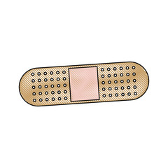 medical plaster icon bandaid element first aid kit vector illustration