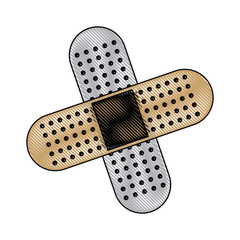 medical plaster icon bandaid element first aid kit vector illustration