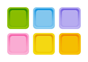 Set of color apps icons isolated on white
