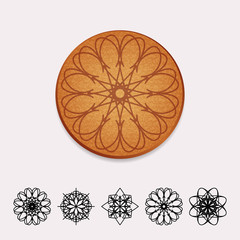 Vector Ornamental Cork Beer Coaster